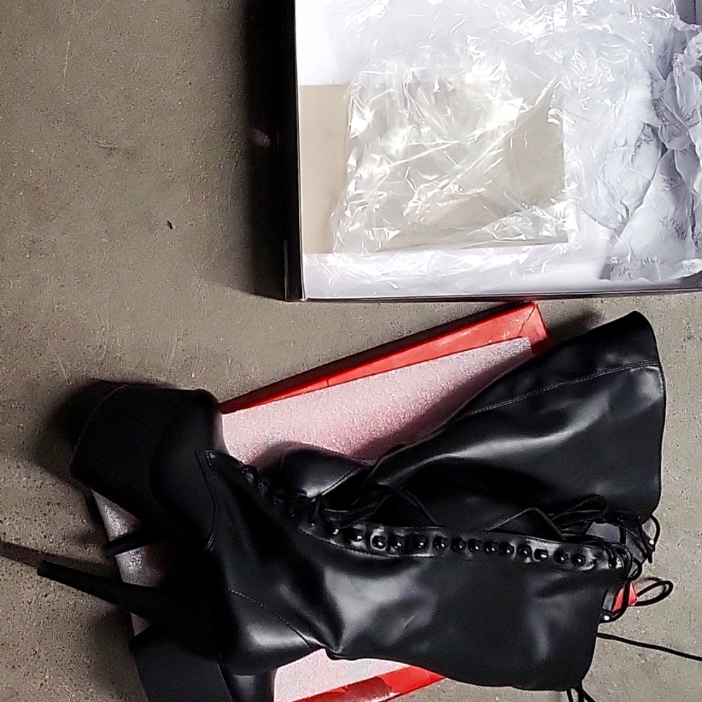 Pleaser knee high boots